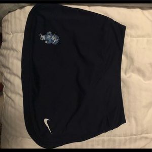 Navy blue Nike tennis skirt with unc ram emblem